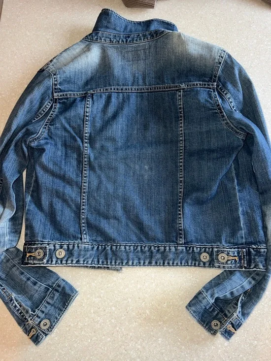 Arizona Jean Company Medium Blue Washed Denim Jacket - Picture 7 of 8
